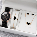 Relógio Glamour com Pulseira Coração