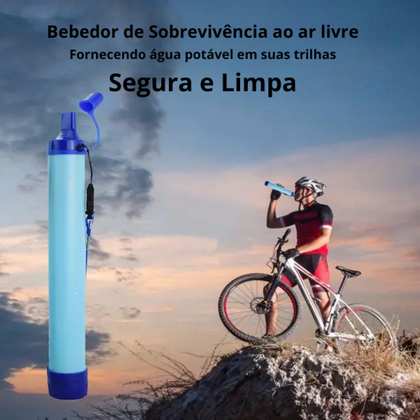 Filtro de Água para trilhas e sobrevivência